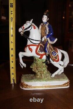 1 Scheibe Alsbach Porcelain Figurine Napoleon Soldier Pierre Claude Pajol 11.5