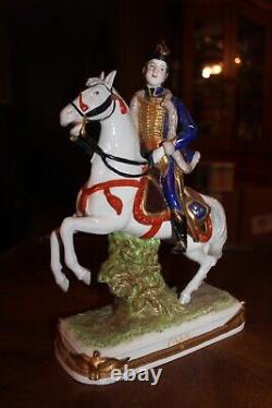 1 Scheibe Alsbach Porcelain Figurine Napoleon Soldier Pierre Claude Pajol 11.5