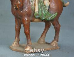 10.6 Old Dynasty Tangsancai Porcelain Fengshui Folk Zodiac Horse Animal Statue