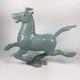 11.4 Old Antique Song Dynasty Ru Kiln Porcelain Cyan Glaze Animal Horse Statue