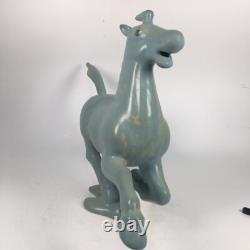 11.4 old antique song dynasty ru kiln porcelain cyan glaze animal horse statue