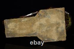 11.8 old antique song dynasty brown glaze porcelain horse drawn carriage statue