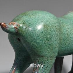 12.8 old Chinese dynasty Jun kiln porcelain fengshui Zodiac animal horse statue