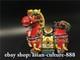 12 Cm Wucai Porcelain Pottery Fengshui Zodiac Horse Success Statue Figurine
