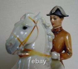 12 HUTSCHENREUTHER-ROSENTHAL Dressage rider Lipizzaner Horse Porcelain figurine