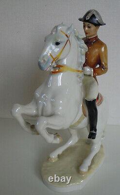 12 HUTSCHENREUTHER-ROSENTHAL Dressage rider Lipizzaner Horse Porcelain figurine