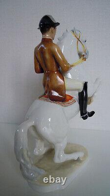 12 HUTSCHENREUTHER-ROSENTHAL Dressage rider Lipizzaner Horse Porcelain figurine