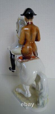 12 HUTSCHENREUTHER-ROSENTHAL Dressage rider Lipizzaner Horse Porcelain figurine