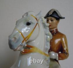 12 HUTSCHENREUTHER-ROSENTHAL Dressage rider Lipizzaner Horse Porcelain figurine