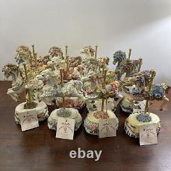 12 Heritage House Melodies County Fair Collection of Carousel Musical Horses