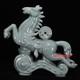 13.7 China Historic Song Dynasty Ru Kiln Porcelain Sky Cyan Glaze Horse Statues