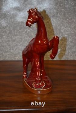 14 Vintage Oxblood Chinese Jingdezhen Porcelain Horse