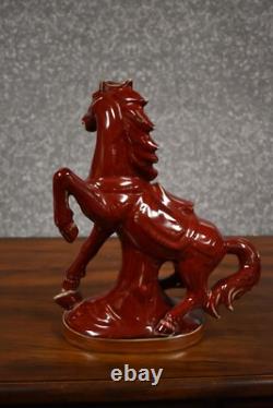 14 Vintage Oxblood Chinese Jingdezhen Porcelain Horse 14 Vintage Oxblood Chinese Jingdezhen Porcelain Horse