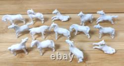 14 Vintage Porcelain Chinese Miniature White Horses Figurines 1.5- 2