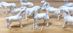 14 Vintage Porcelain Chinese Miniature White Horses Figurines 1.5- 2