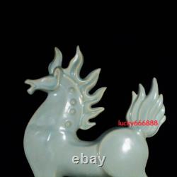15.7 china heritage song dynasty ru kiln porcelain sky cyan glaze horse statues