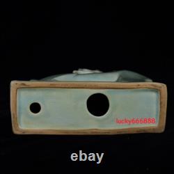 15.7 china heritage song dynasty ru kiln porcelain sky cyan glaze horse statues