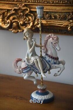 15'' Tall Lladro 1469 Carousel Girl Special Edition! Lladro Horse Rider 1985