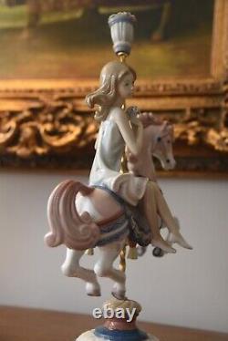 15'' Tall Lladro 1469 Carousel Girl Special Edition! Lladro Horse Rider 1985