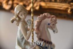 15'' Tall Lladro 1469 Carousel Girl Special Edition! Lladro Horse Rider 1985