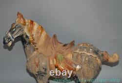 17.2 Old China Tangsancai pottery porcelain fengshui Luck animal horse statue