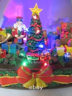 19.5H Rocking Horse with Santa & Presents LED Lights 8 Carols Music (W44K)