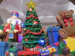 19.5H Rocking Horse with Santa & Presents LED Lights 8 Carols Music (W44K)