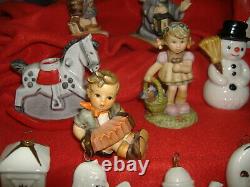 19 Goebel Hummel Lot Snowman Angel Nativity Indian Horse Teapot Tree Ornaments