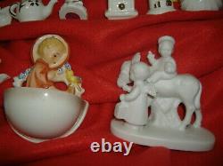 19 Goebel Hummel Lot Snowman Angel Nativity Indian Horse Teapot Tree Ornaments