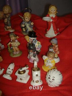 19 Goebel Hummel Lot Snowman Angel Nativity Indian Horse Teapot Tree Ornaments