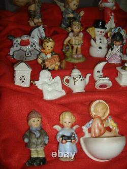 19 Goebel Hummel Lot Snowman Angel Nativity Indian Horse Teapot Tree Ornaments