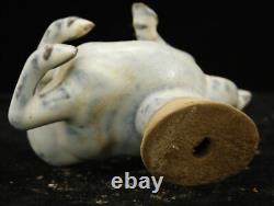 19 cm China Jun Kiln Porcelain horse Statue Pottery animal sculpture