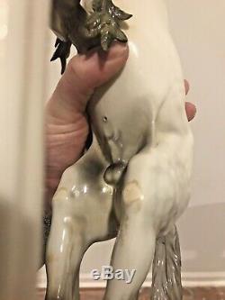 1915 Nymphenburg Porcelain Rare Leaping Stallion Horse Figurine Huge 532 Karner