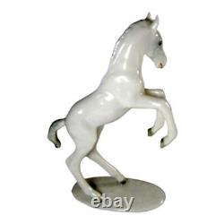 1940s Hutschenreuther Leaping Foal White Porcelain Horse Figurine by Max Fritz