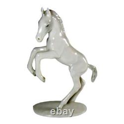 1940s Hutschenreuther Leaping Foal White Porcelain Horse Figurine by Max Fritz