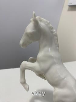 1940s Hutschenreuther Leaping Foal White Porcelain Horse Figurine by Max Fritz