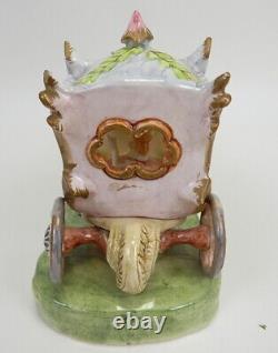 1950s Capodimonte Ginori Porcelain Horse Carriage Cinderella Queen Figurine 2166