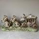 1950s Capodimonte Porcelain Horse Drawn Royal Cinderella Carriage Italy