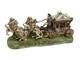1950s Capodimonte Porcelain Horse Drawn Royal Cinderella Carriage Italy