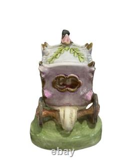 1950s Capodimonte Porcelain Horse Drawn Royal Cinderella Carriage Italy