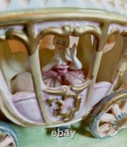 1950s Capodimonte Porcelain Royal Horse Drawn Carriage Armani Naples Italy