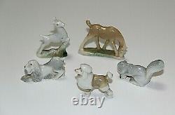 1953 Set 1 WADE WHIMSIES Porcelain Miniature Dog, Fawn, Horse, Poodle, Squirrel