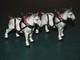 1957 Pair Hagen Renaker White Draft Horse Figurines Hand Painted Bone China