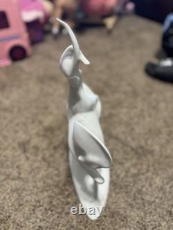 1960's Large Royal Dux Jaroslav Jezek Porcelain Lady Godiva Woman On Horse