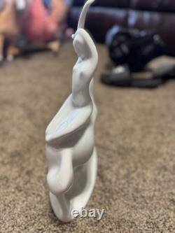 1960's Large Royal Dux Jaroslav Jezek Porcelain Lady Godiva Woman On Horse