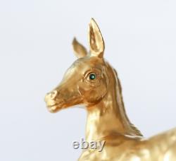 1970s Edward Marshall Boehm Gem Gold Porcelain COLT Equestrian Horse Figurine