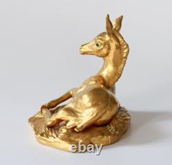 1970s Edward Marshall Boehm Gem Gold Porcelain COLT Equestrian Horse Figurine