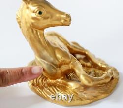 1970s Edward Marshall Boehm Gem Gold Porcelain COLT Equestrian Horse Figurine