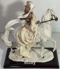 1985 Florence Giuseppe Armani Florence Figurine Titled LADY ON HORSE Porcelain