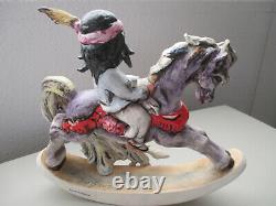 1987 DeGrazia by Goebel Beautiful Rocking Horse #7327 Mint withBox 7 x 8.7 -#D617
